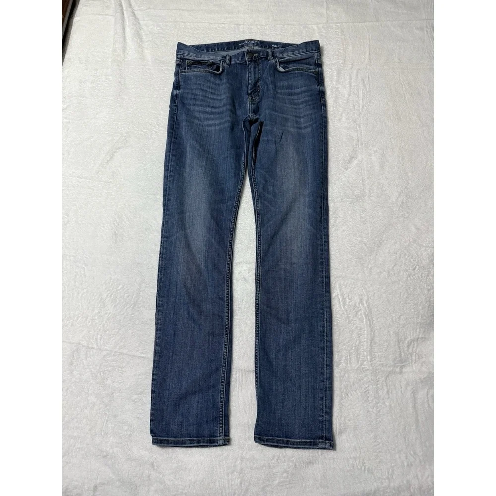 Banana Republic Traveler Jeans Mens 32x31 Blue Slim Tapered Stretch